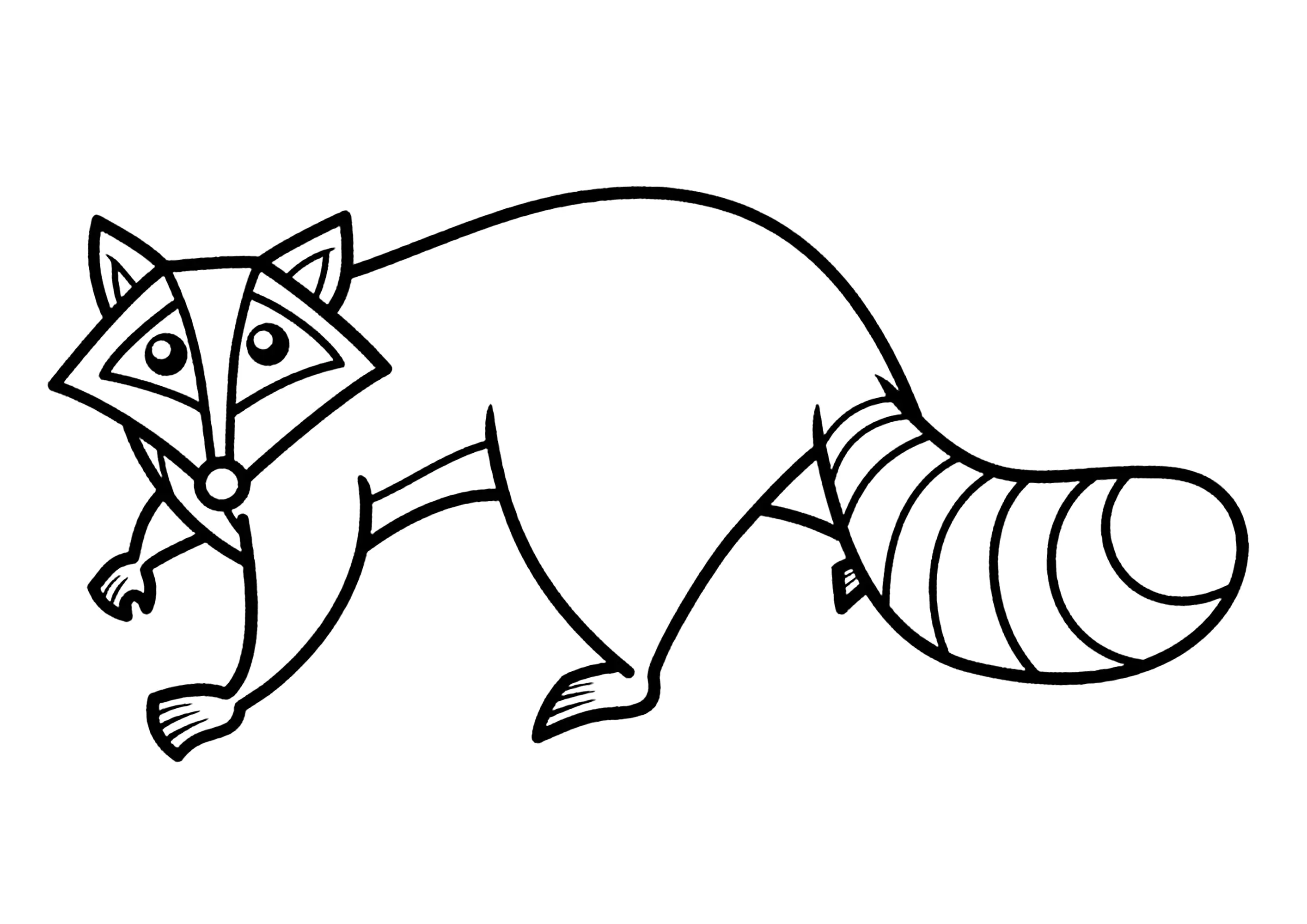 Waschbär zum Ausmalen