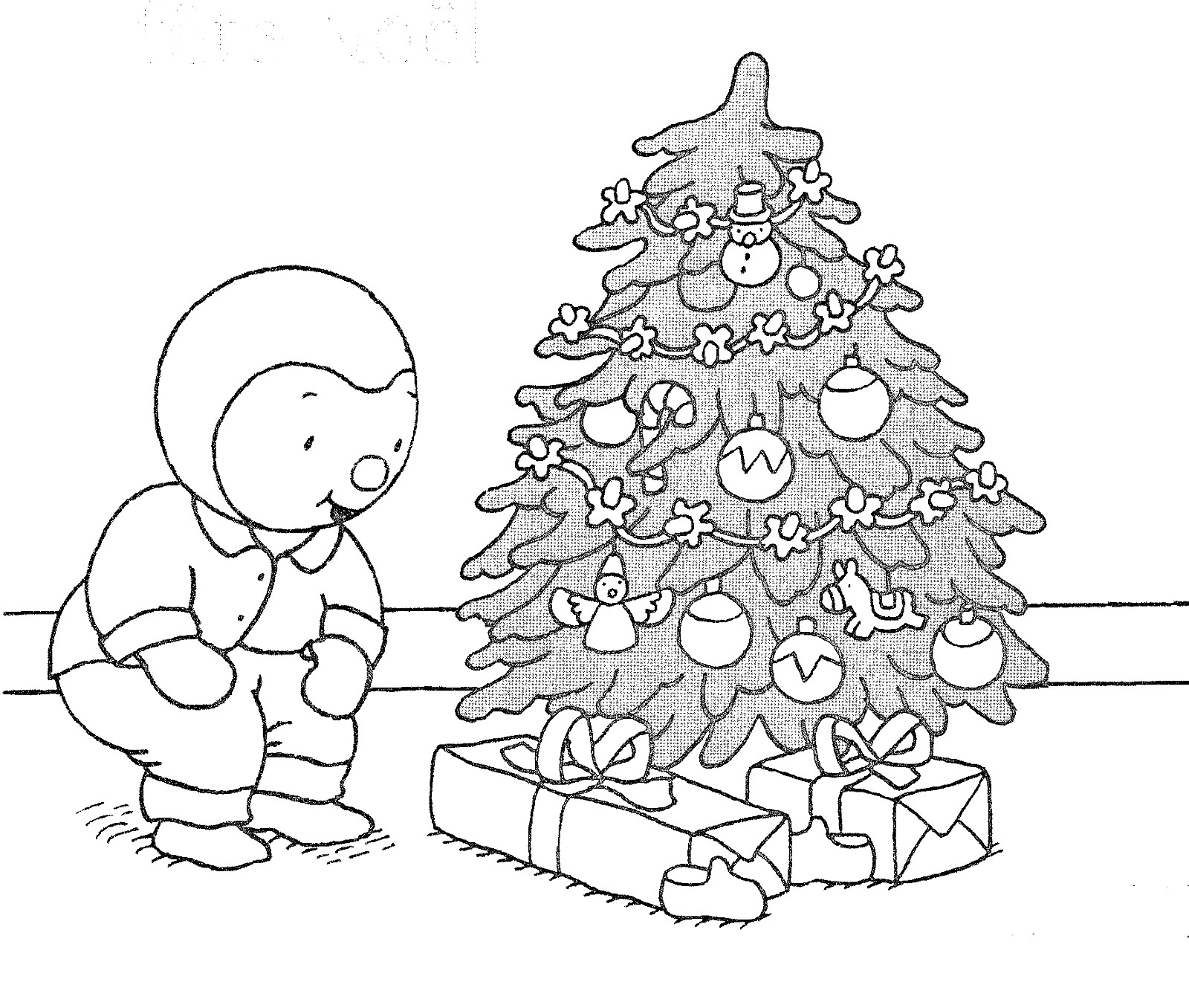 Weihnachtsbaum Coloriage zum Ausdrucken (Ausmalbild von Weihnachten zum Ausdrucken und Ausmalen für Kinder)