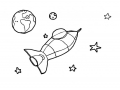 Coloriage de Espace (Planeten, Galaxie ...) zum kostenlosen Herunterladen (Ausmalbild von Weltraum Planeten Galaxie)