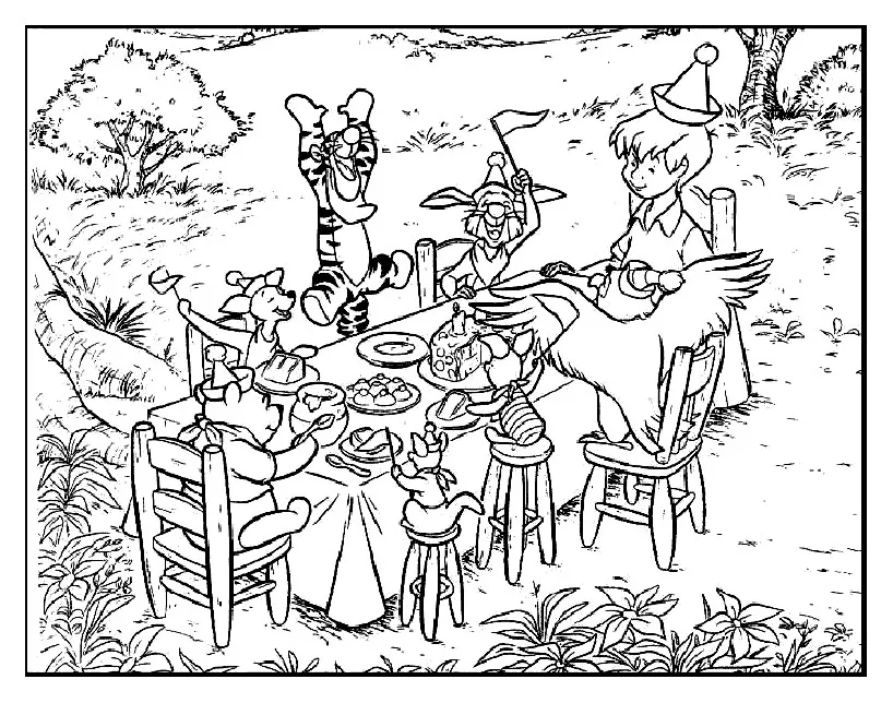 Winnie the Pooh Ausmalbilder zum kostenlosen Herunterladen (Ausmalbild von Winnie Puuh zum Ausdrucken und Ausmalen für Kinder)