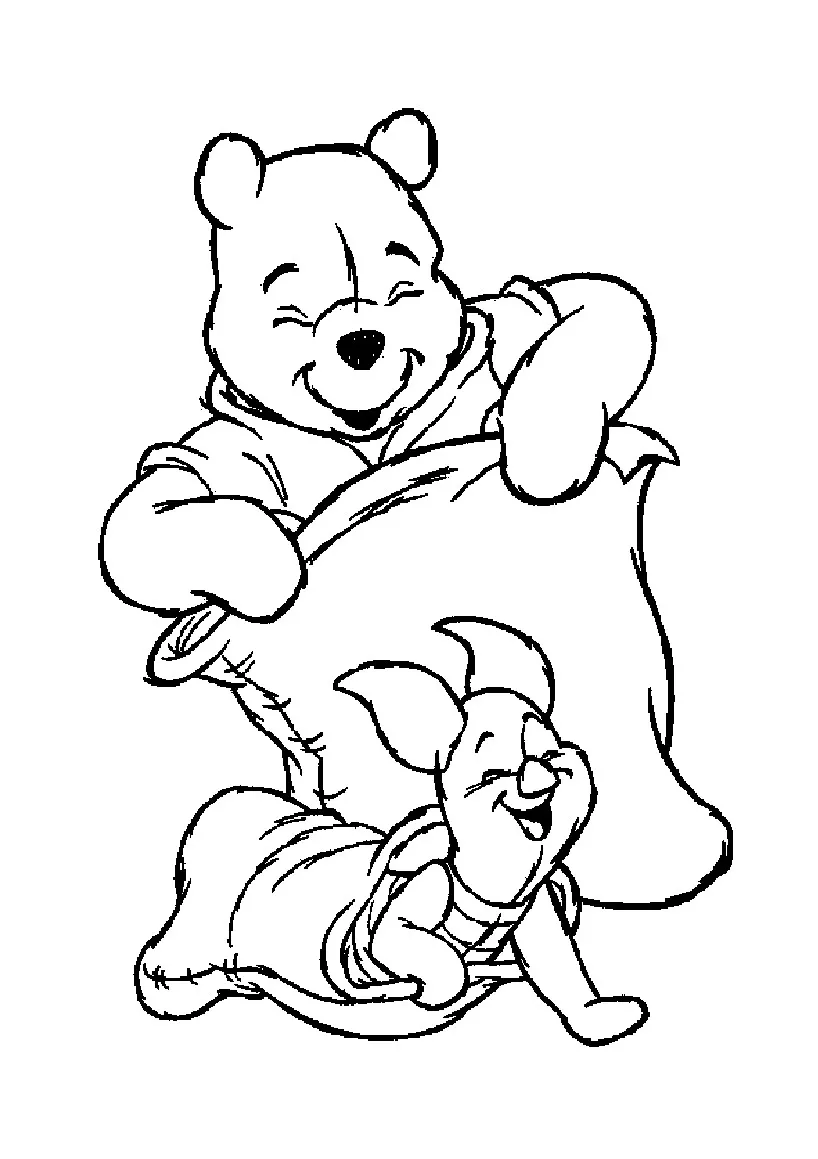 Winnie the Pooh Coloriage zum Ausdrucken (Ausmalbild von Winnie Puuh zum Ausdrucken und Ausmalen für Kinder)