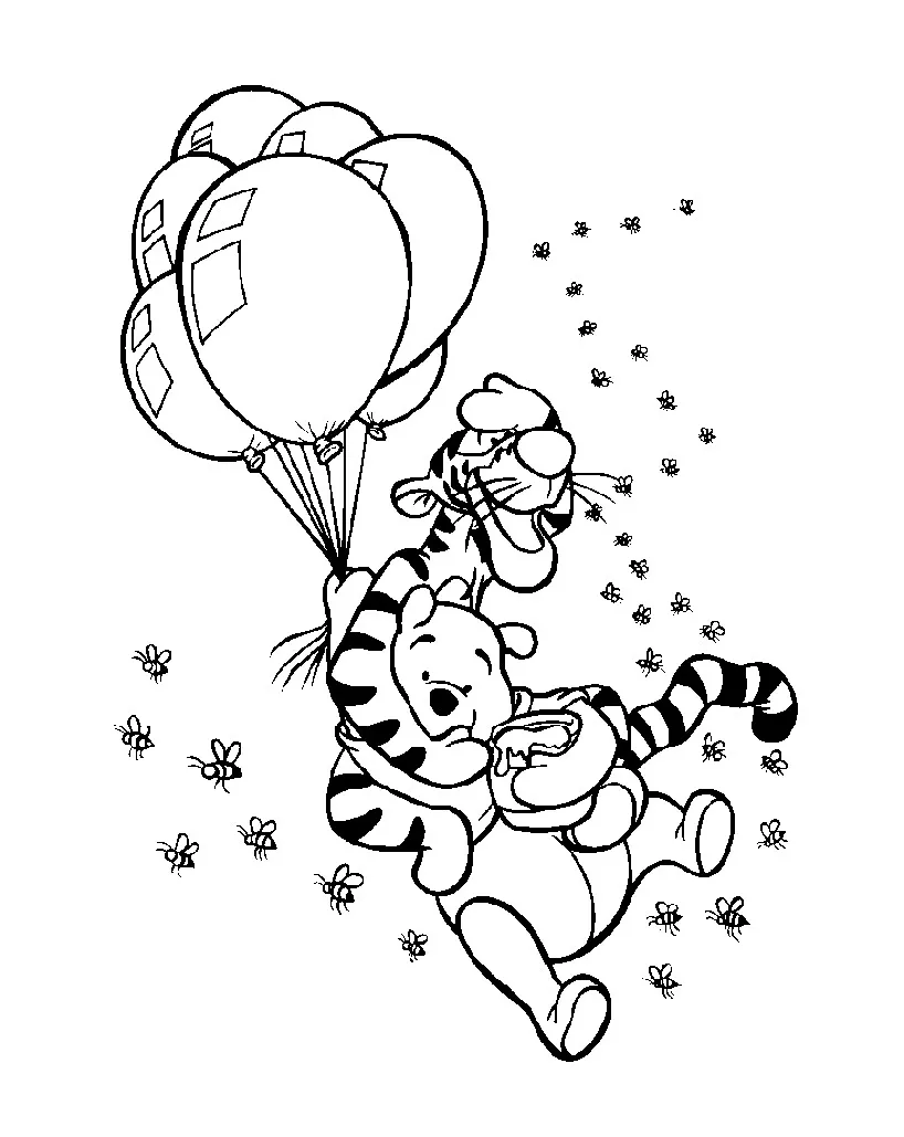 Bild von Winnie the Pooh zum Herunterladen und Ausmalen (Winnie Puuh)