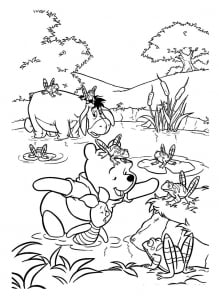 Winnie the Pooh Coloriage zum kostenlosen Ausdrucken (Ausmalbild von Winnie Puuh)
