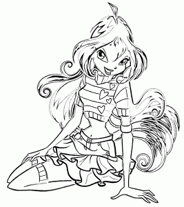 Ausmalbilder von Winx zum kostenlosen Herunterladen (Ausmalbild)