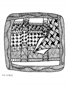 Zentangle-Ausmalbild, zum Ausmalen, von Cathy M.