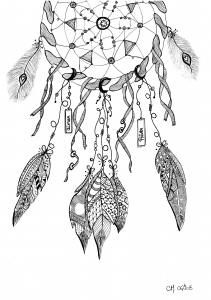 Traumfänger Zentangle (Ausmalbild)