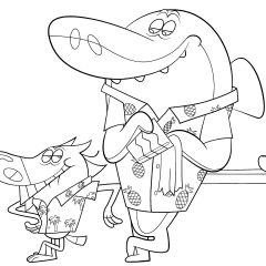 Ausmalbilder von Zig und Sharko zum Ausdrucken und Ausmalen für Kinder