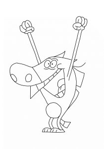 Sharko ist sehr zufrieden. (Ausmalbild von Zig und Sharko)