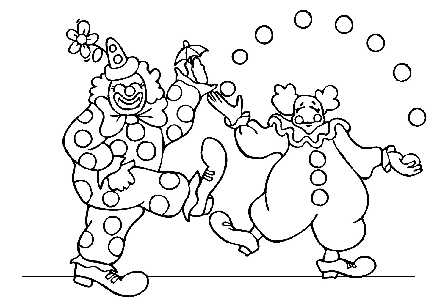Ausmalbilder von Zirkus für Kinder (Ausmalbild zum Ausdrucken und Ausmalen für Kinder)