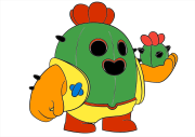 Werk von Anonym nach Lustiger Charakter aus Brawl Stars.