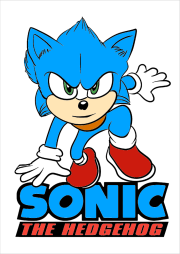 Sonic der Igel in voller Aktion をぬった 匿名 さんの作品
