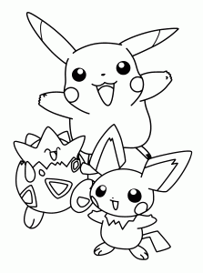 Simple Dibujos para colorear gratis de Pokemon para descargar