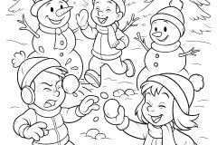 Páginas de Winter para imprimir para niños