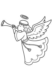 Páginas de Ángel para imprimir para niños