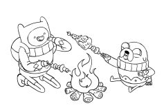 Páginas de Adventure Time para imprimir para niños