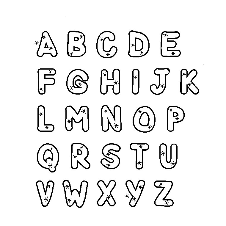 Otro abecedario sencillo de colorear