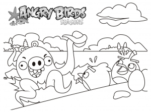 Páginas para colorear gratis de Angry Birds