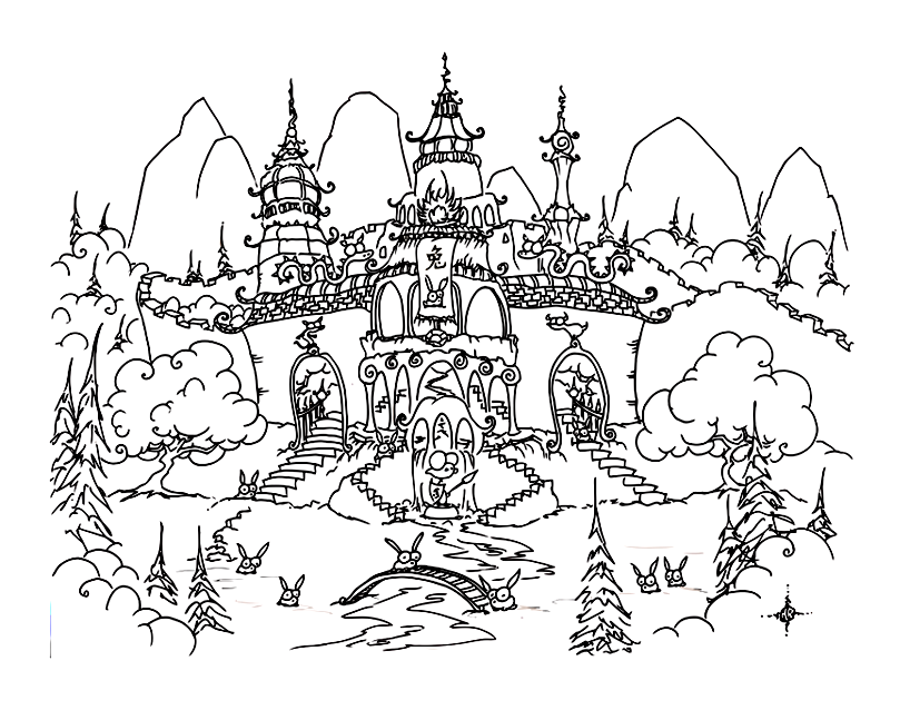 ¡Bonito dibujo para colorear durante el Año Nuevo chino!