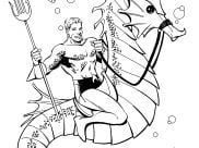 Páginas de Aquaman para imprimir para niños