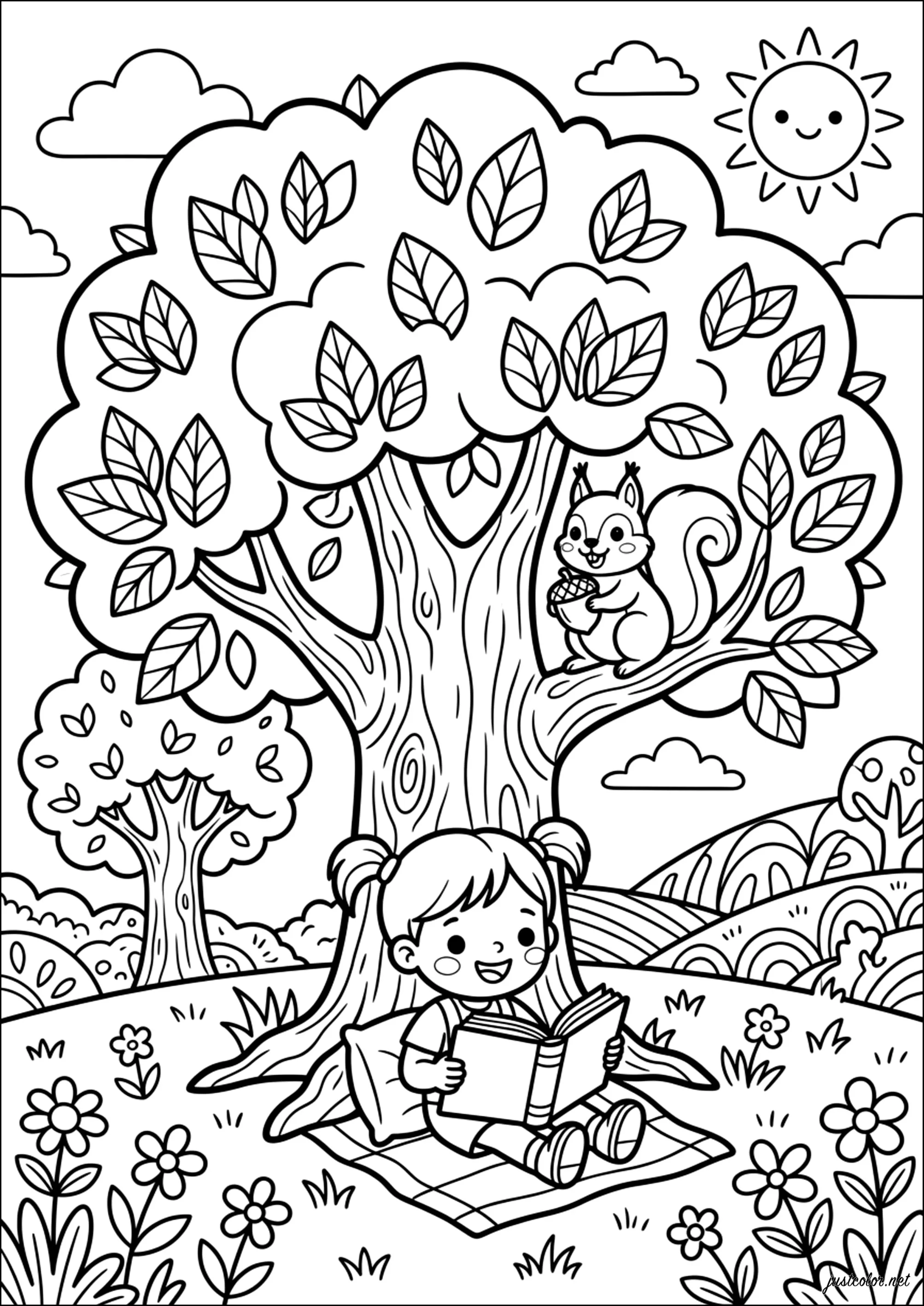 Dibujos para colorear gratis de Árboles para descargar (Árboles)