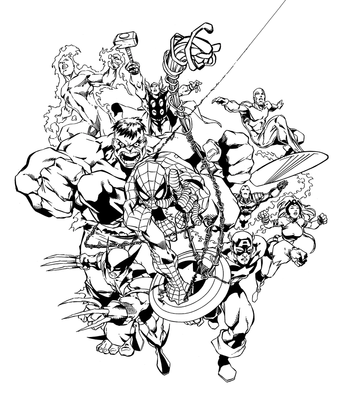 Dibujos para colorear de Los Vengadores gratis (Avengers)