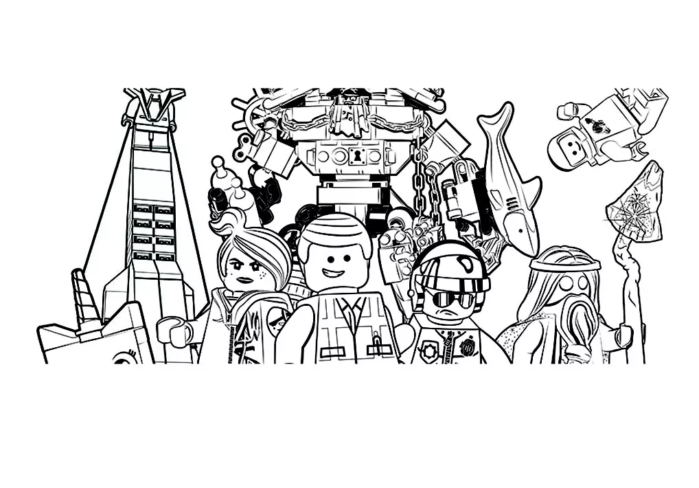Imprimibles LEGO La gran aventura para colorear (La gran aventura de LEGO)