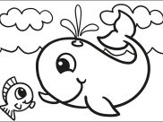 Páginas de Ballenas para imprimir para niños