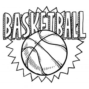 Imagen de Baloncesto para descargar y colorear