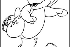 Páginas de Barney para imprimir para niños