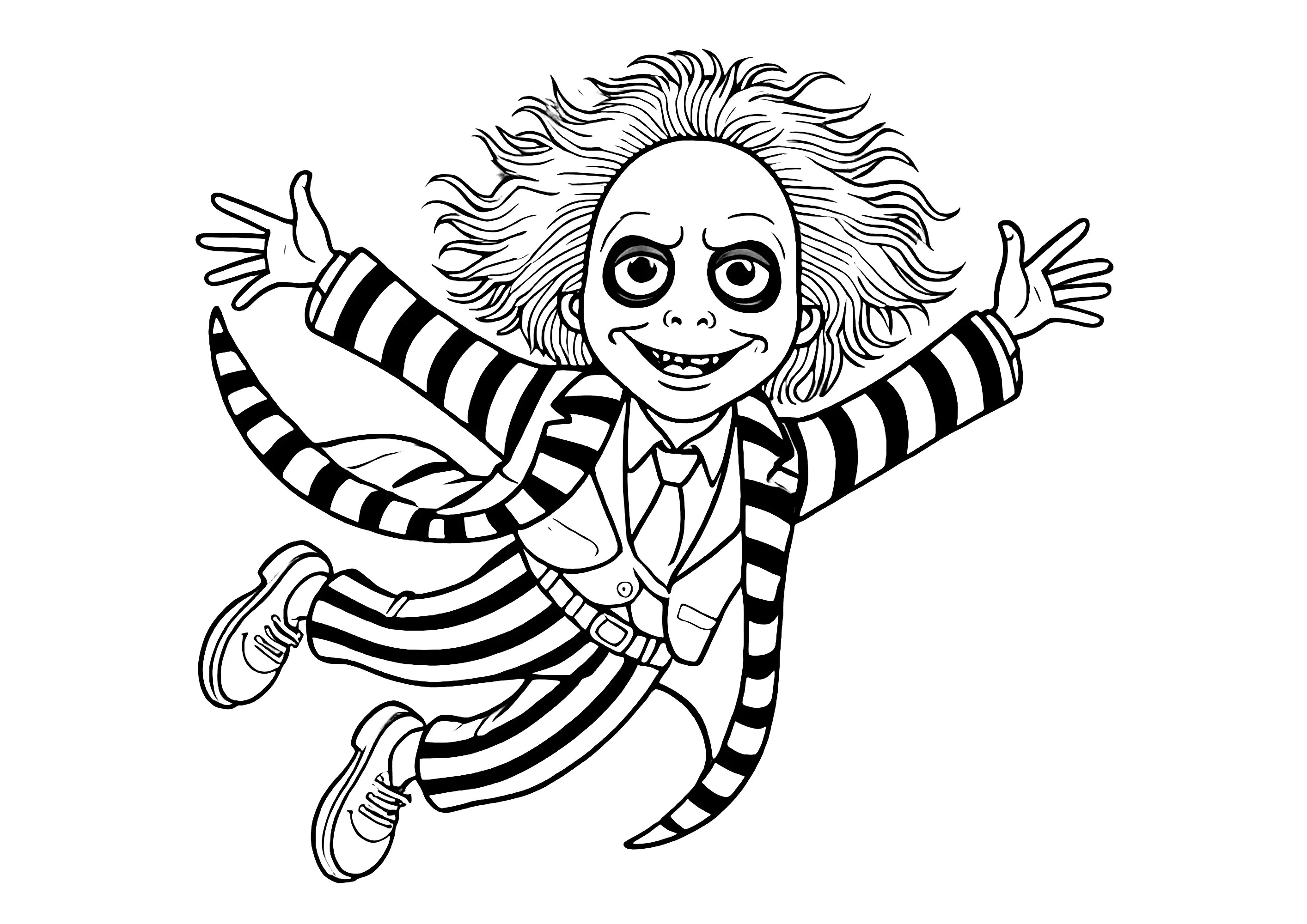Beetlejuice alza el vuelo (Página para imprimir para niños)