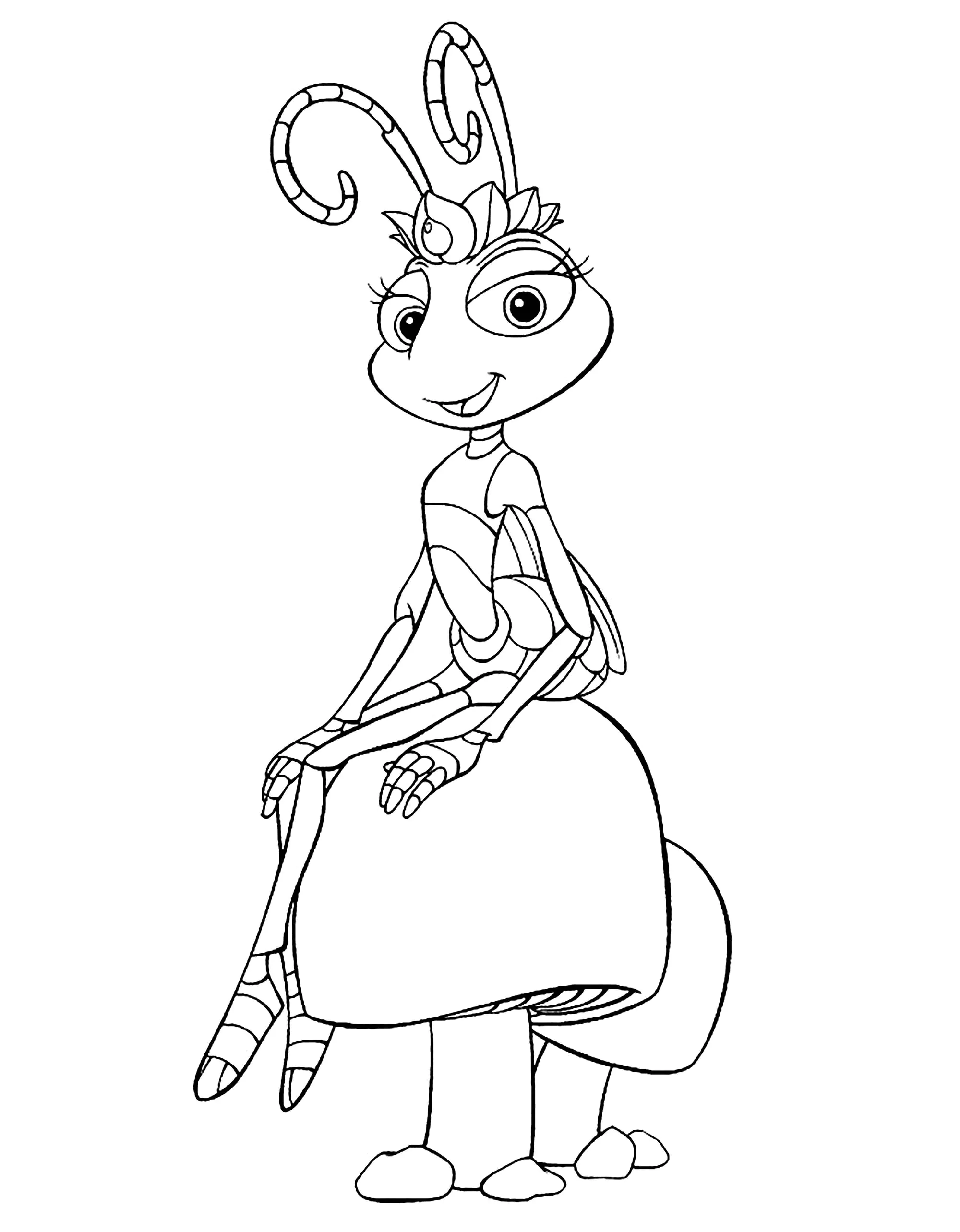 Princesa Atta (Página de Bichos (A Bugs Life) para imprimir para niños)