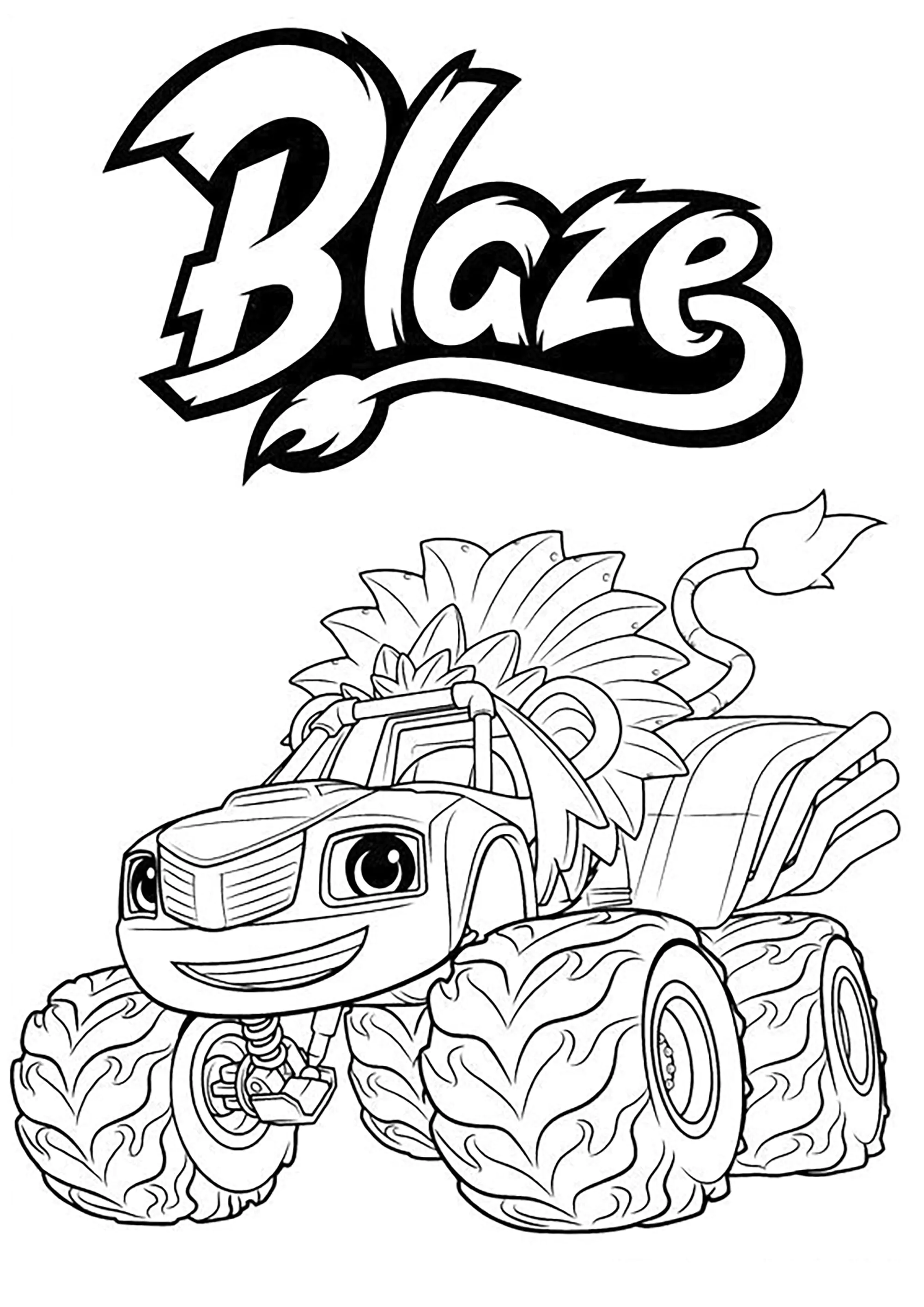 Imprimir y colorear Blaze (Blaze y los Monster Machines)