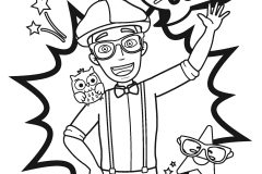 Páginas de Blippi para imprimir para niños