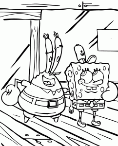 Dibujo gratis de Bob Esponja para imprimir y colorear