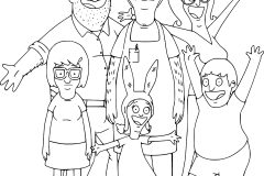 Páginas de Bobs Burgers para imprimir para niños