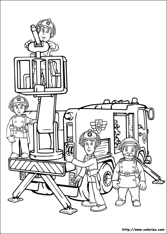 Dibujos para colorear de bomberos gratis - Bomberos - Just Color Niños : Dibujos  para colorear para niños