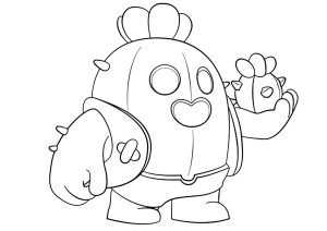 Página de para imprimir para niños : Divertido personaje de Brawl Stars