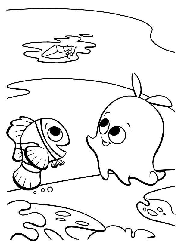 Nemo y su amigo el pulpo