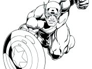 Páginas de Capitan America para imprimir para niños