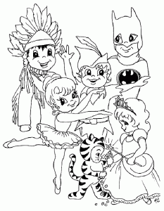 Dibujo de Carnaval gratis para imprimir y colorear