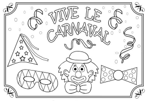Carnaval para colorear para niños