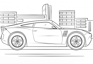 Dibujos para colorear de Cars 3 para imprimir: Cruz Ramirez
