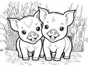 Dibujos de Cerdos para colorear