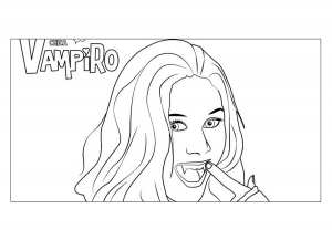Dibujos para colorear para niños de Chica Vampiro, gratis, para descargar