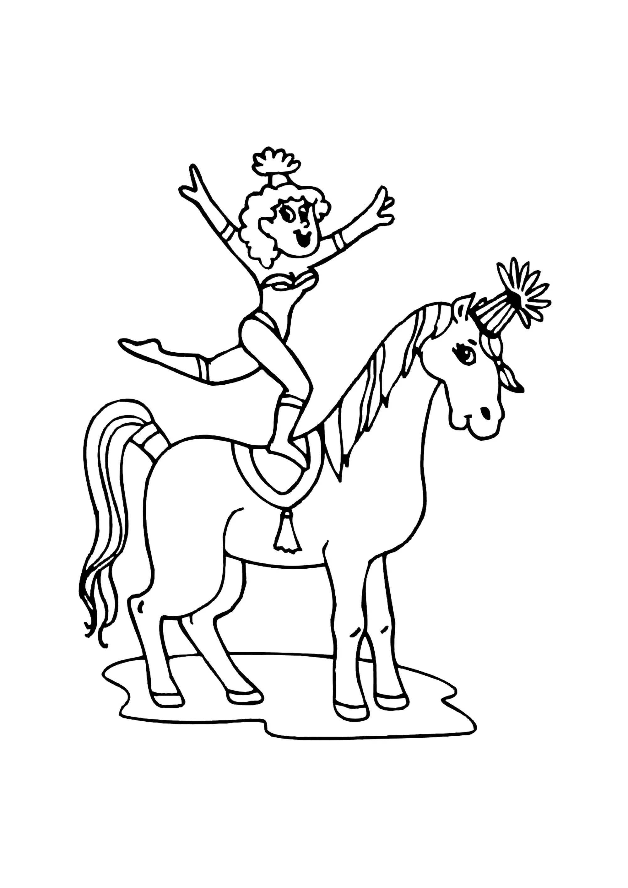 Colorear Circo (Página para imprimir para niños)
