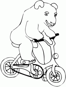 Oso en bicicleta