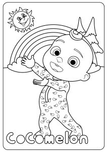 Página de para imprimir para niños : JJ el bebé Cocomelón