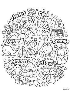 Dibujos para colorear para niños de Colors para descargar