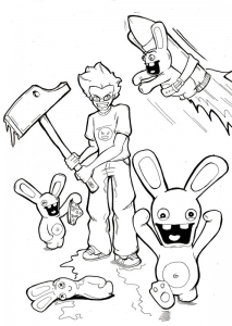 Dibujos para colorear de Raving Rabbids para niños