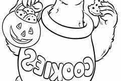 Páginas de Cookie Monster para imprimir para niños